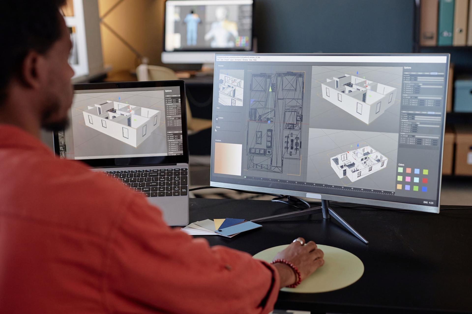Analyzing Architectural Designs on Computer Monitors